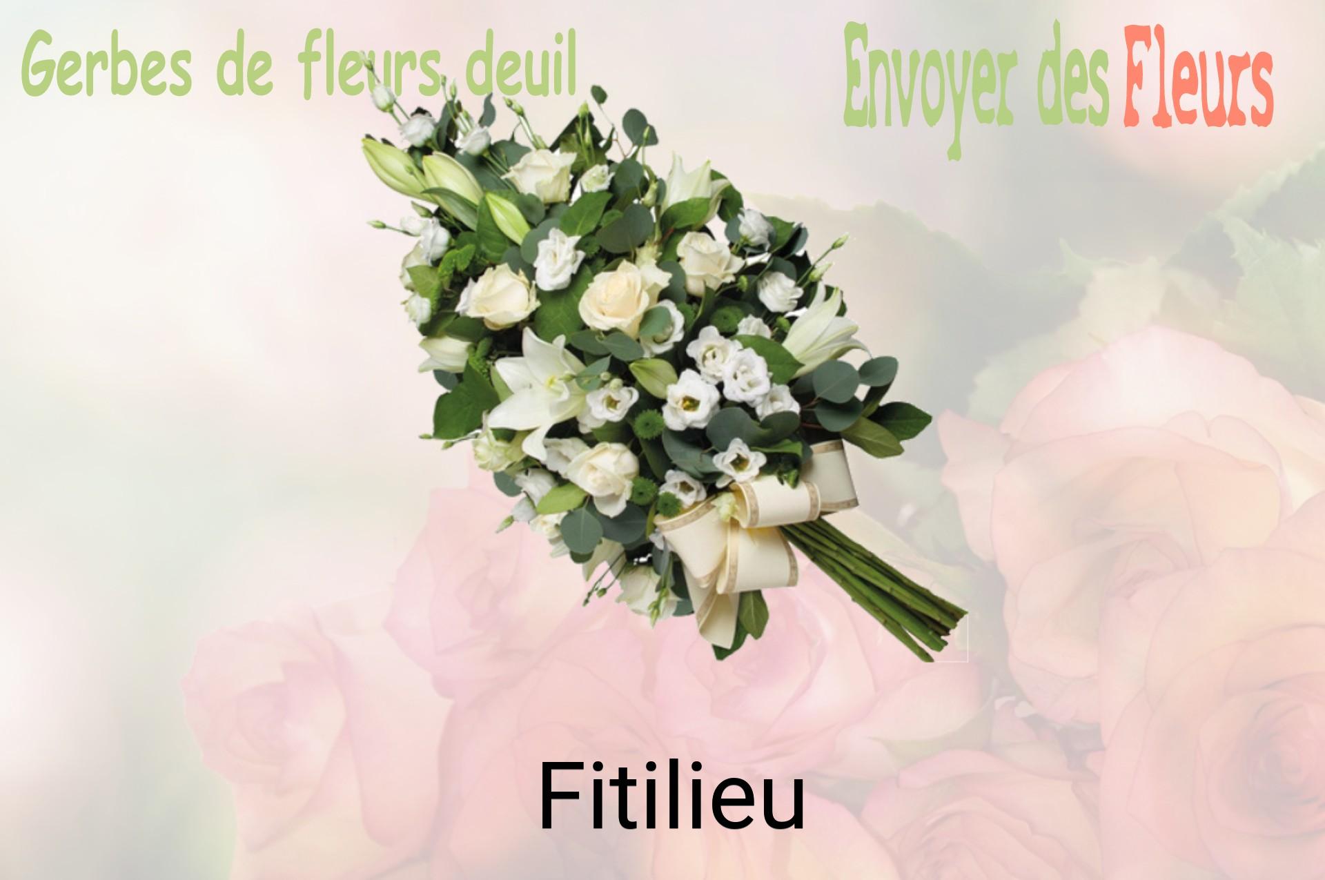Gerbe de fleurs de deuil livrée à Fitilieu